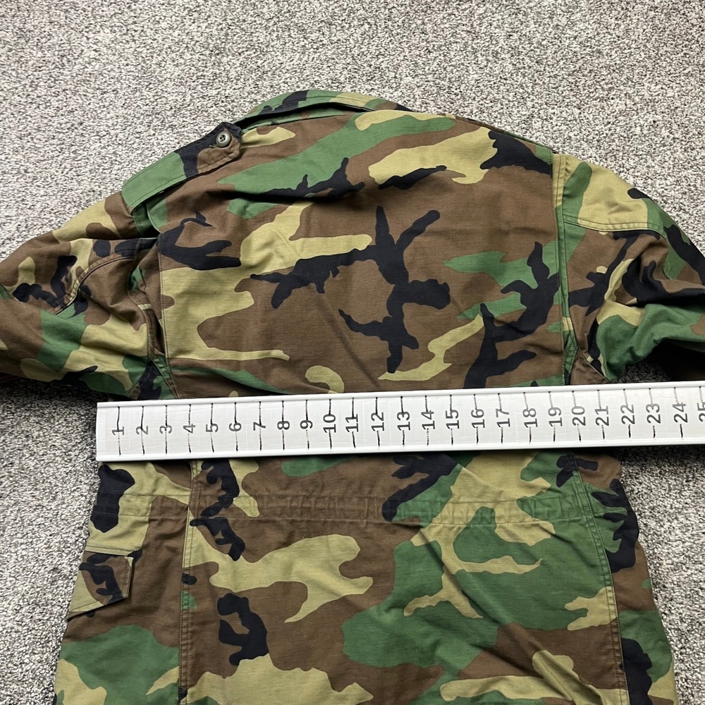 American Apparel Woodland Camouflage Field Coat Mens Medium X-Short Vintage M-65 - Picture 6 of 7